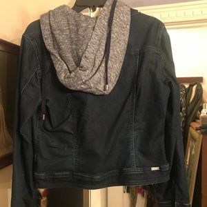 Hooded denim jacket